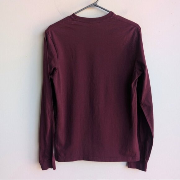 OVO Burgundy Long Sleeve Tee Shirt - Picture 3 of 5